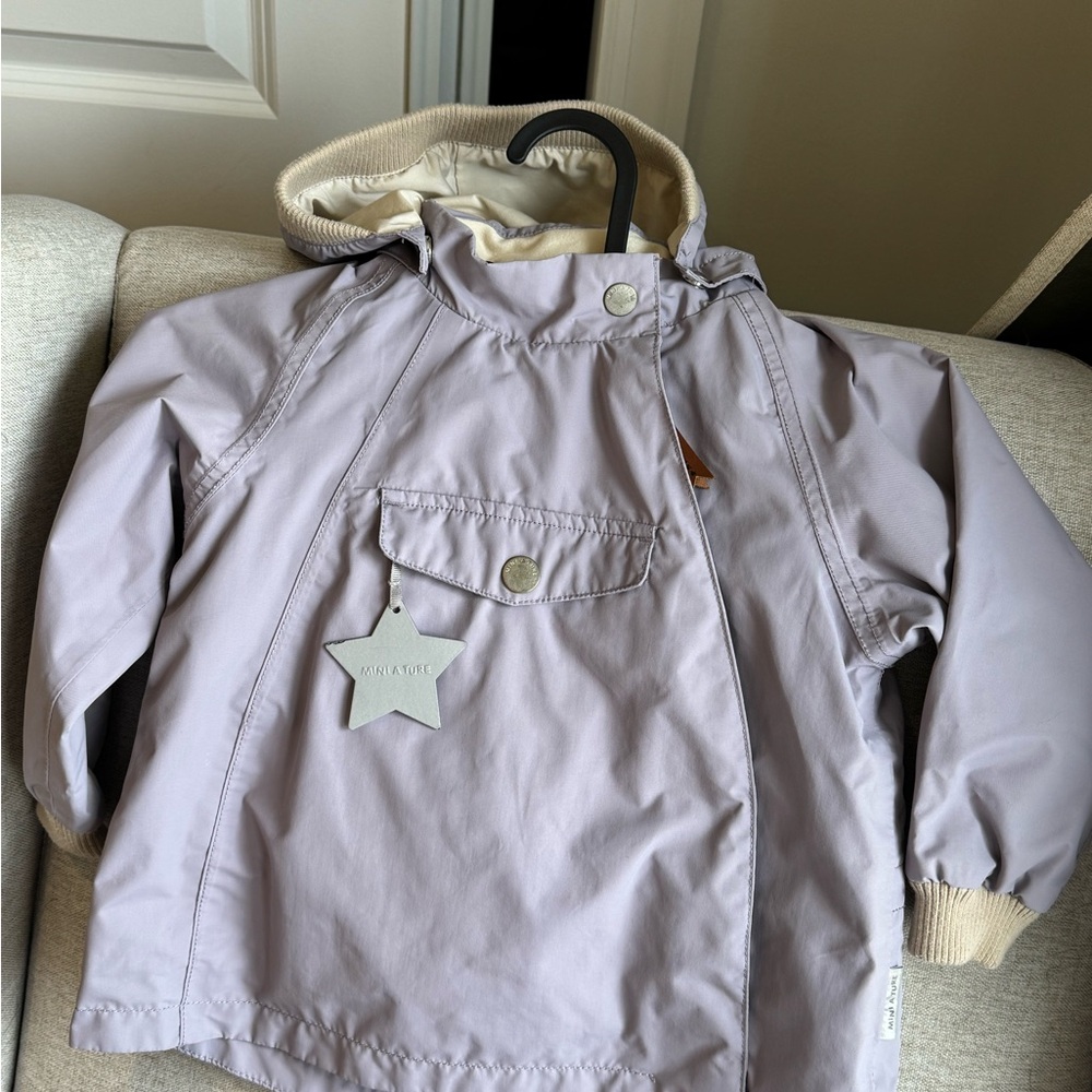 Light purple Hooded Jacket coat